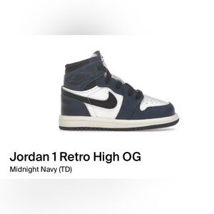 Jordan 1 Retro High OG Midnight Navy and White